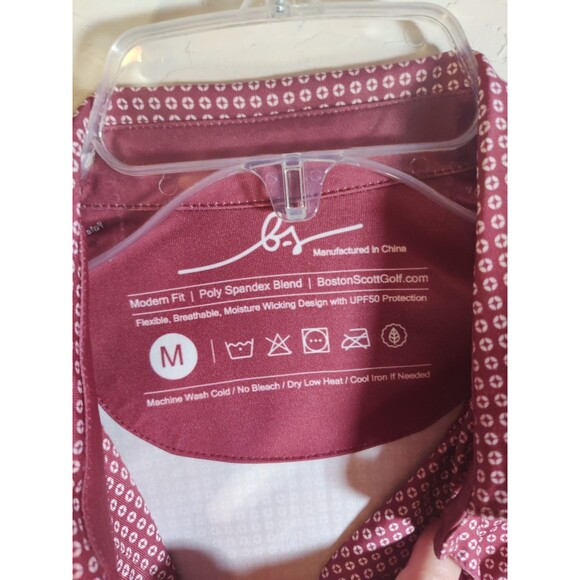 M Boston Scott GEN 1 Junior Boys  Golf Polo NWT Crimson Sz M Athletic MSRP $49 - Picture 7 of 7